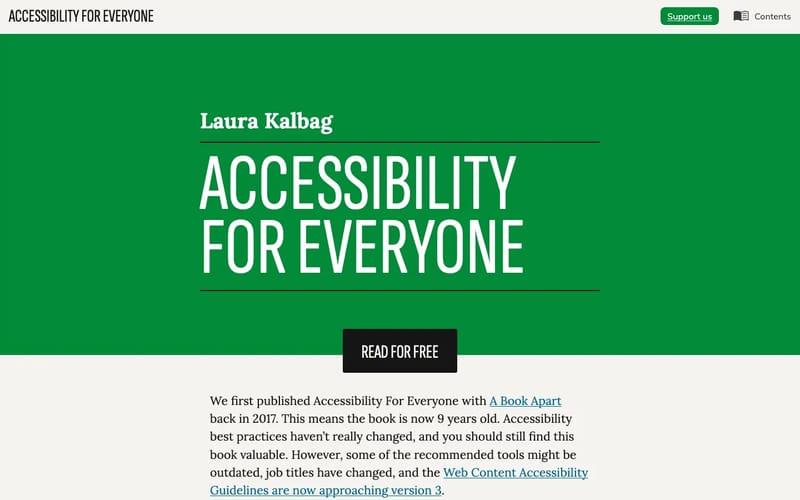 Accessibility For Everyone by Laura Kalbag