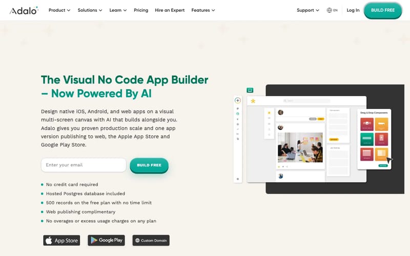 Adalo | No-Code App Builder with AI & Visual Canvas
