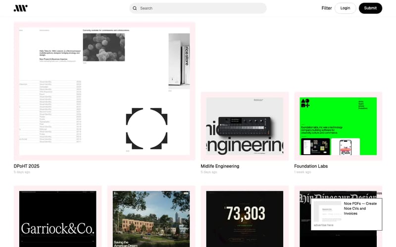 Admire The Web - The very best in web design inspiration