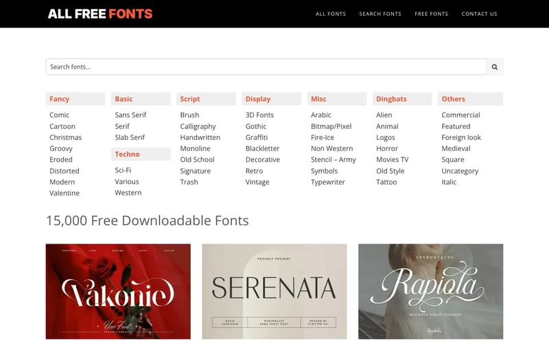 All Free Fonts - Download Fonts