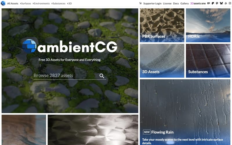 ambientCG - Free Textures, HDRIs and Models