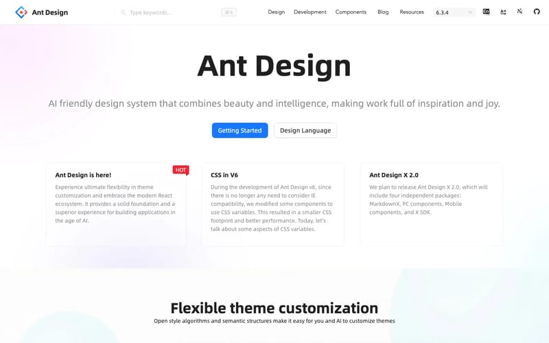 Ant Design - The world's second most popular React UI framework