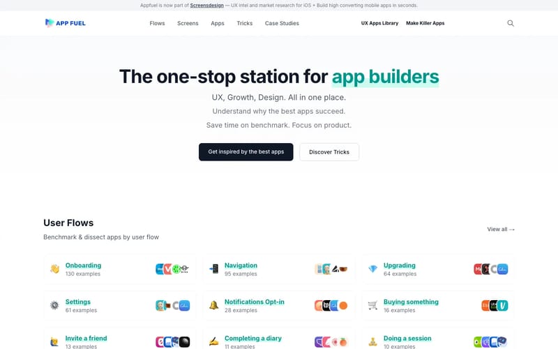 App Fuel - Mobile App UX Patterns & Inspiration
