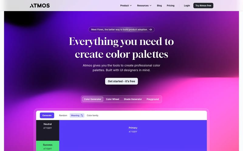 Atmos – Everything you need to create color palettes