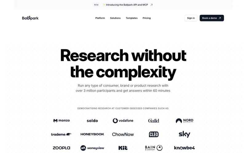 Ballpark — Research anything. Powered by AI.