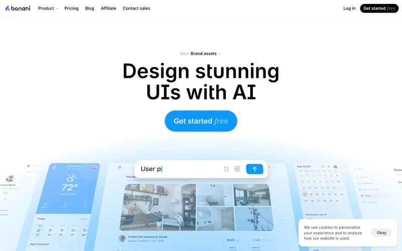 Banani | Generate UI from Text | AI Copilot for UI Design