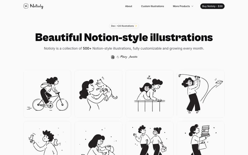 Beautiful Notion-style illustrations