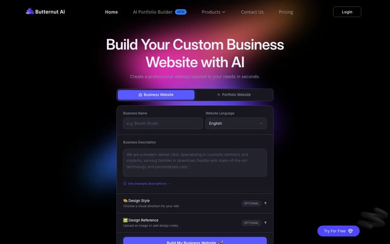Best AI Website Builder for Small Business | Free & Easy | Butternut.ai