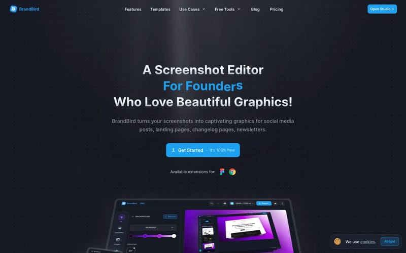 BrandBird - Powerful image, mockup & screenshot editor for entrepreneurs