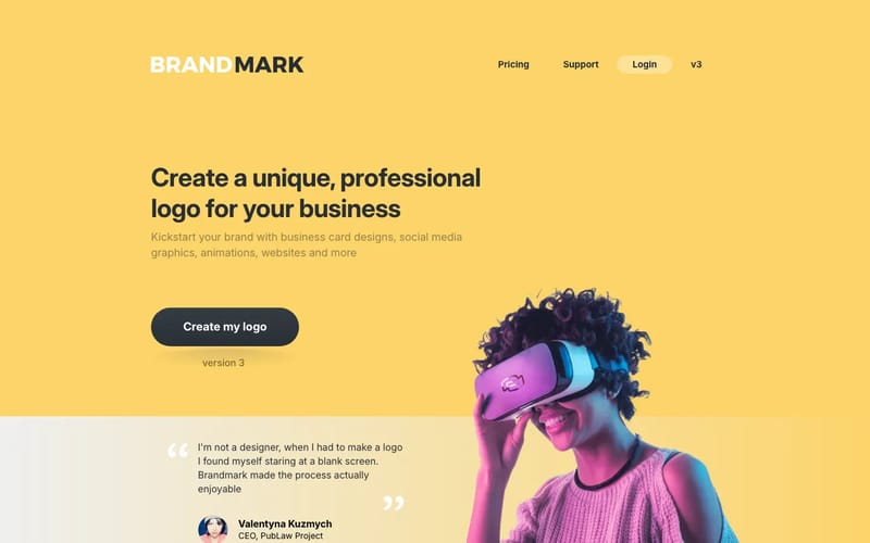 Brandmark Logo Maker - the most advanced AI logo design tool