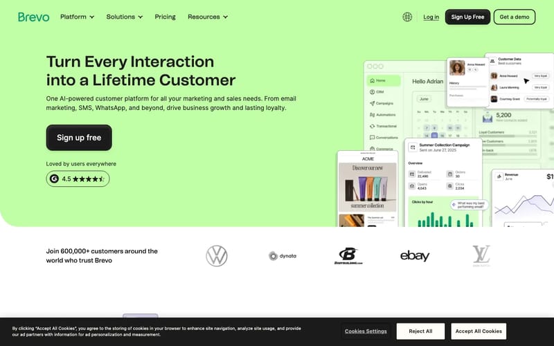 Brevo: Email & SMS Marketing, CRM & Automation Platform