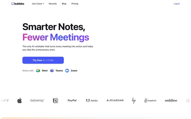 Bubbles - AI Meeting Note Taker & Screen Recorder