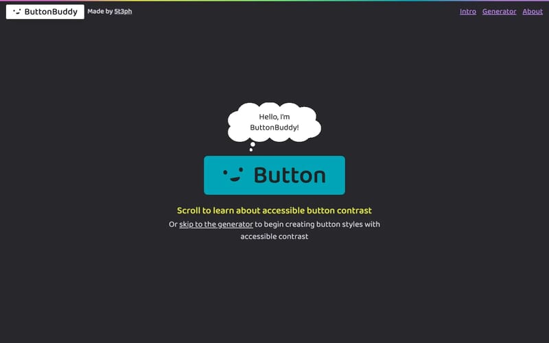 ButtonBuddy - Accessible button contrast generator