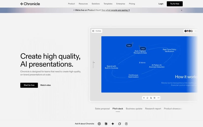 Chronicle: AI Presentation Maker for Professional Slides & AI PPT