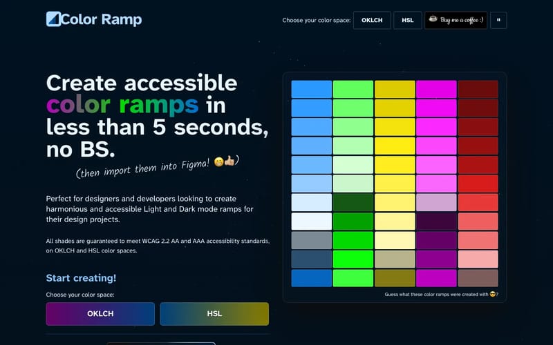 Color Ramp - Create accessible color ramps in less than 5 seconds, no BS.