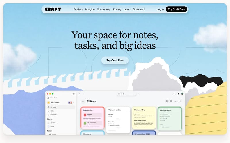 Craft — Docs and Notes Editor
