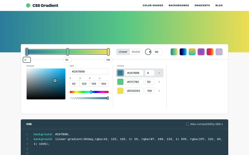 CSS Gradient – Generator, Maker, and Background