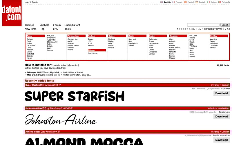 DaFont - Download fonts