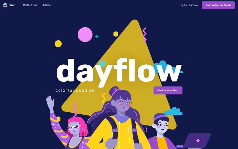 Dayflow Illustrations by Paula Barbaro - Blush