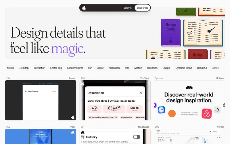 Design Spells · Design details that feel like magic