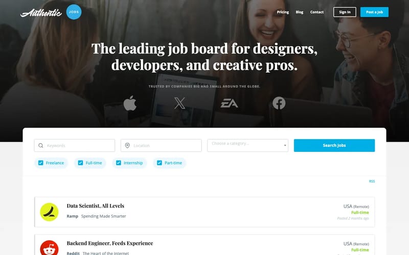 Designer, Creatives and Developers Jobs Board | Authentic Positions