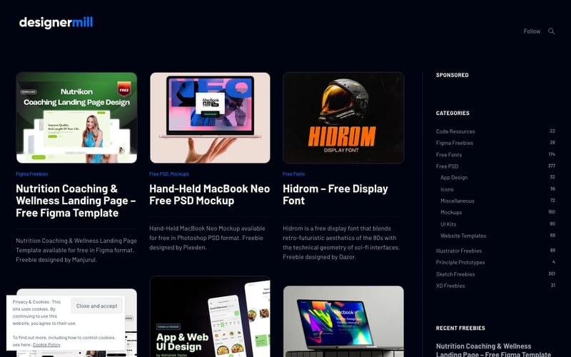 DesignerMill – Collection of Best Free Design Resources