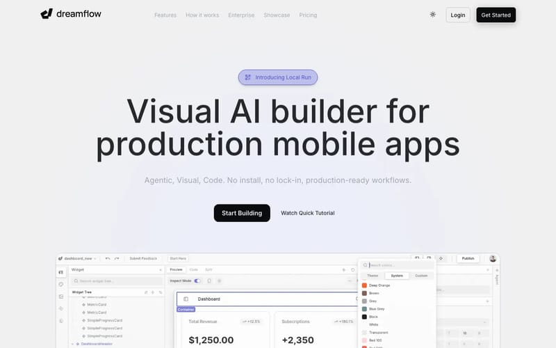 Dreamflow - Visual AI Builder for Production Mobile Apps