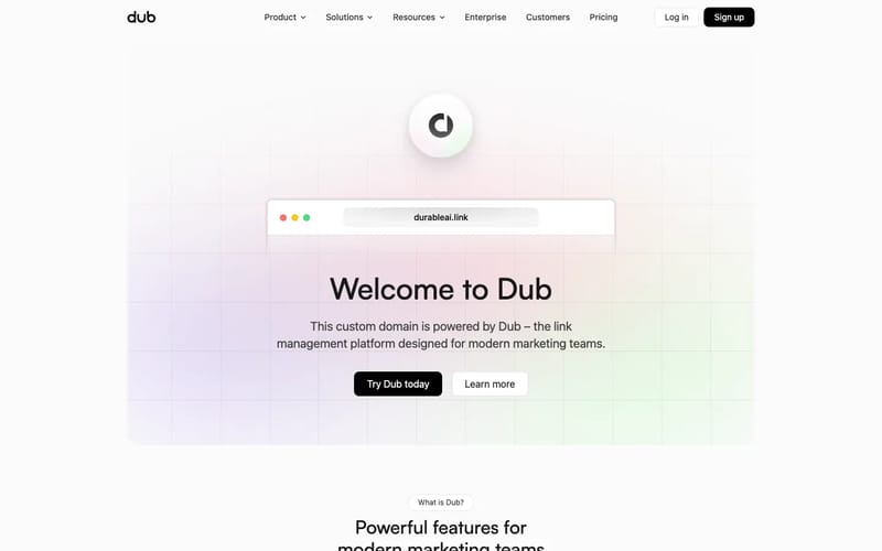 DURABLEAI.LINK - A Dub Custom Domain | Dub