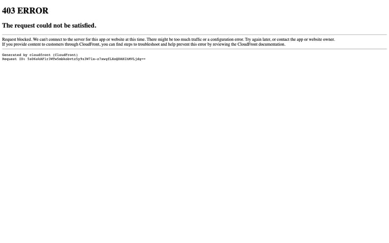 ERROR: The request could not be satisfied