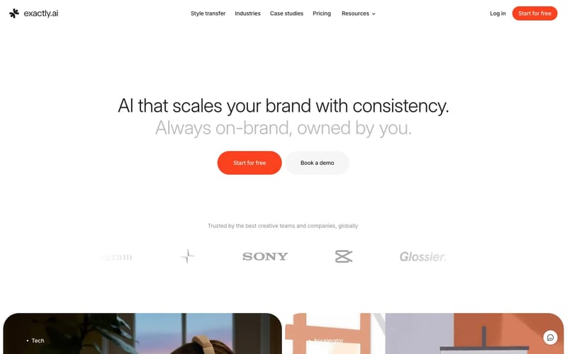 exactly.ai | Train AI to replicate your brand style