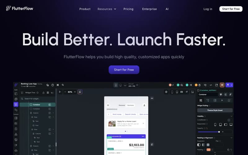 FlutterFlow - Build high quality, customized apps quickly!