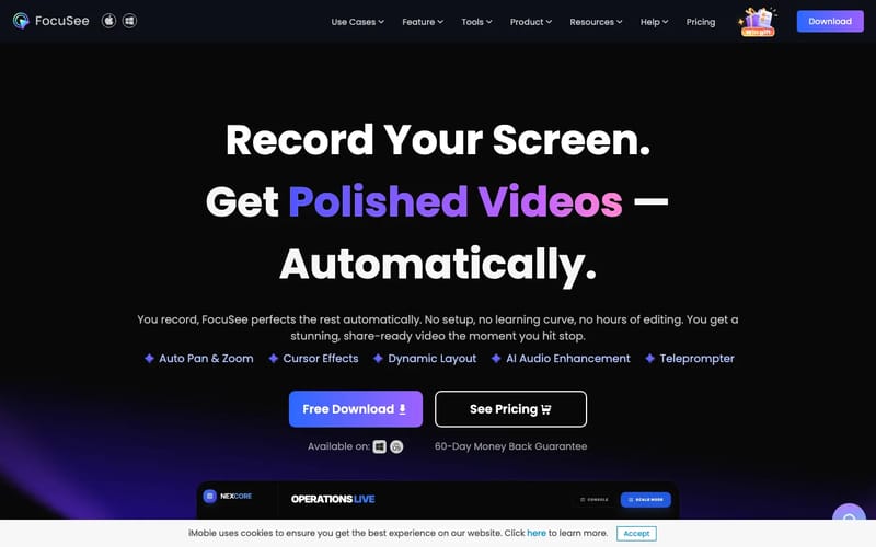 FocuSee | Auto-Editing Screen Recorder (Windows & Mac)