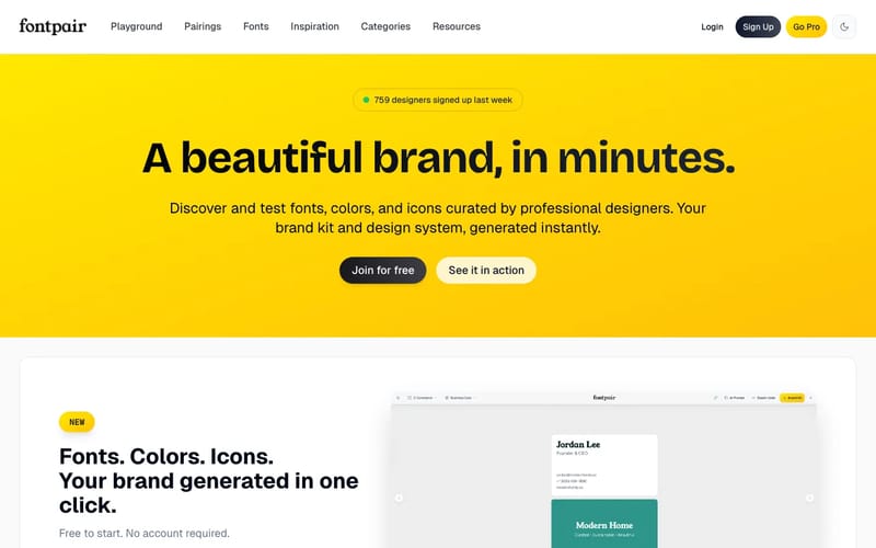 Font Pairings — Free Google Font Combinations & Generator | Fontpair