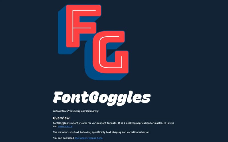 FontGoggles — Interactive Previewing and Comparing