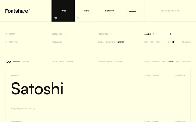 Fontshare: Quality Fonts. Free.