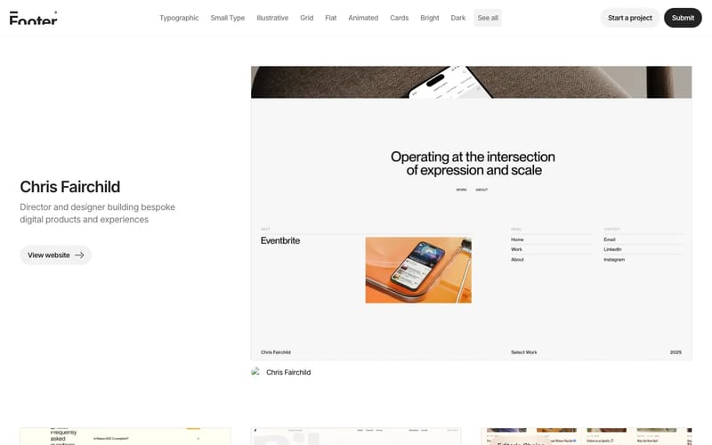 Footer — The only footer gallery on earth.