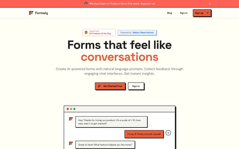 Formaly - Forms That Feel Like Conversations