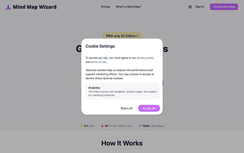 Free AI Mind Map Generator | No Signup | Mind Map Wizard