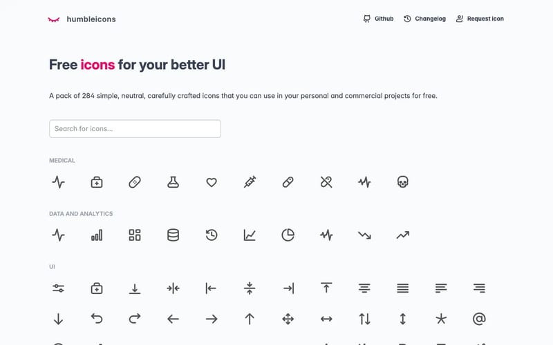 Free icons for your better UI | Humbleicons