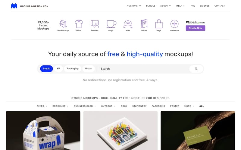 Free Premium Mockups - Instant Download - Mockups-Design.com