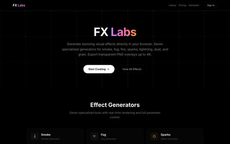 FX Labs - Free Online VFX & Overlay Generator