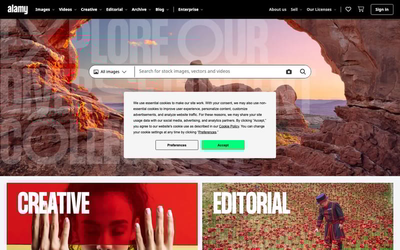 Get creative with stock photos and videos from Alamy