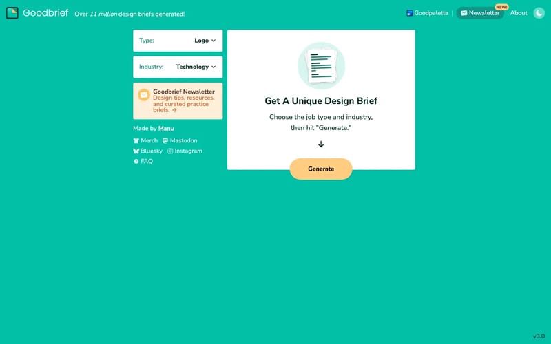 Get Unique Design Briefs - Creative Brief Generator | Good Brief