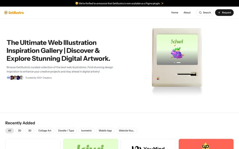 Getillustra | Curated digital illustration inspiration for modern product teams.