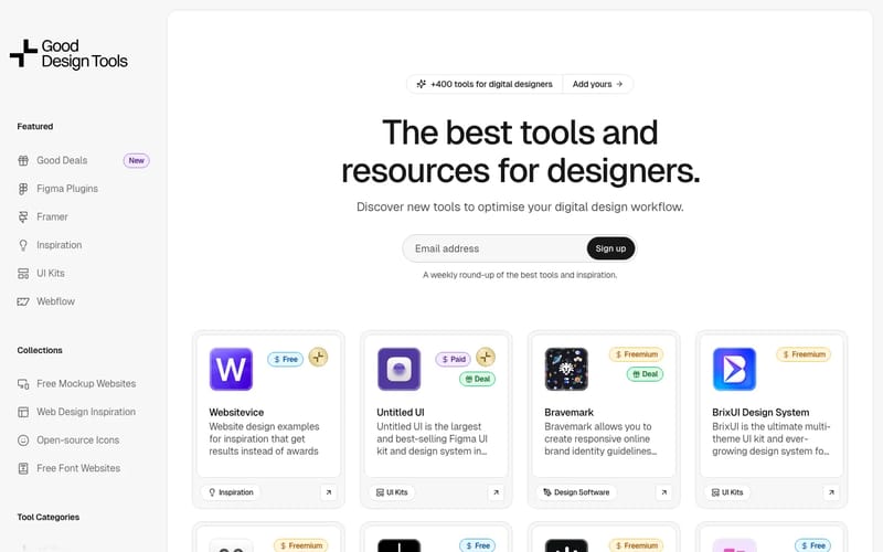 Good Design Tools - The best tools and resources for designers