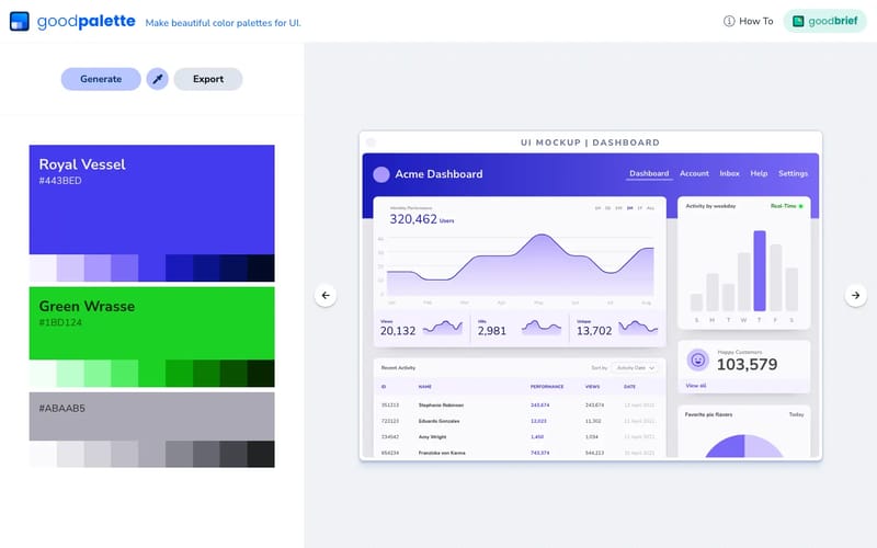 Goodpalette - Get Beautiful Color Palettes for UI Design