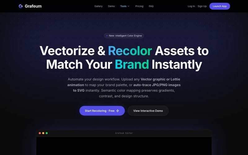 Grafeum - Recolor SVGs & Lotties to Match Your Brand | Free Editor