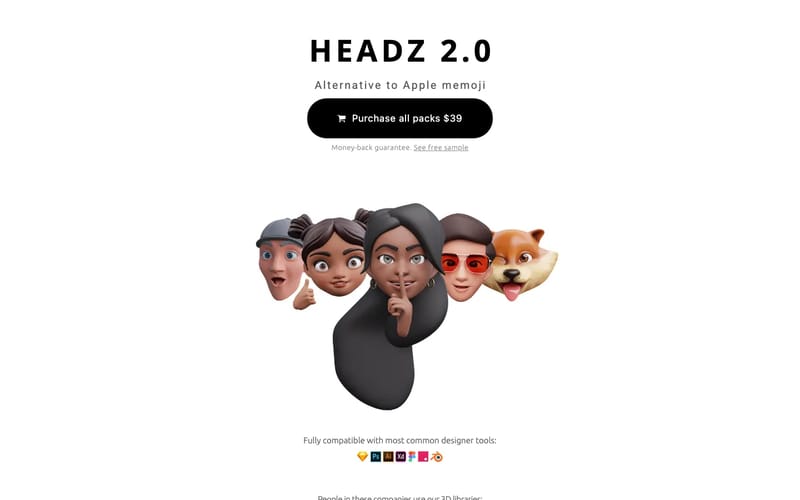 HEADZ - alternative to Apple memoji for your next project