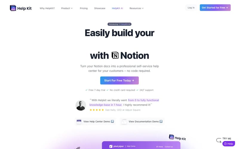 HelpKit – Turn Notion Into A Professional Knowledge Base