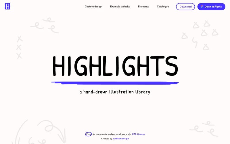 Highlights, Hand-Drawn Illustration Library
